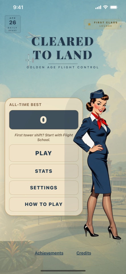 Cleared to Land main menu