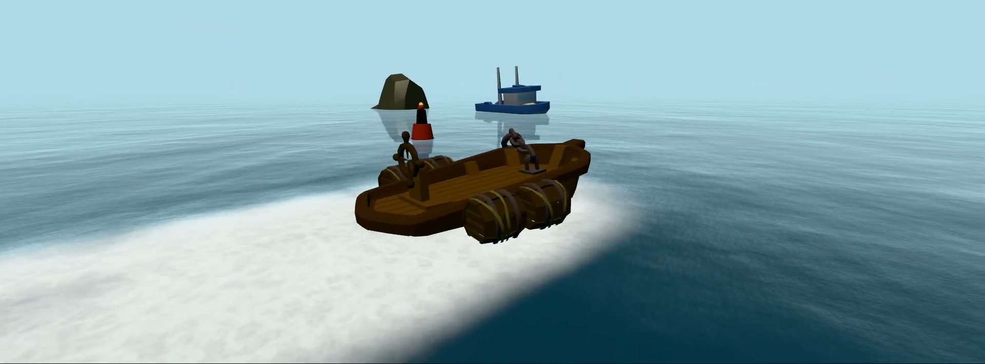 Tidewater boat wake field in the tropical preset