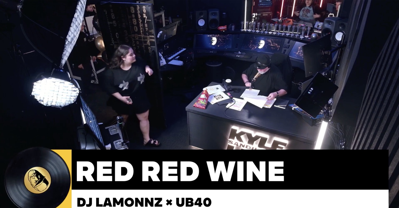 Kyle Sandilands Live playing a DJ Lamonnz remix of UB40&rsquo;s Red Red Wine