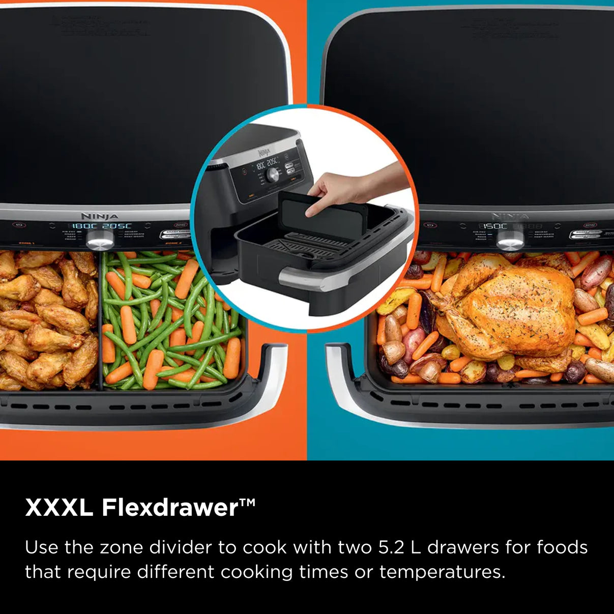 The Ninja XXXL FlexDrawer AF500 air fryer